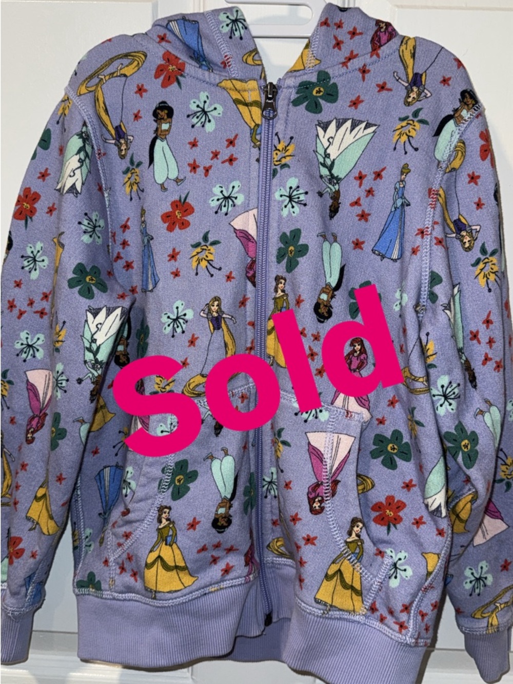 Hanna Andersson X Disney  Princess Print Hoodie Size 6/7